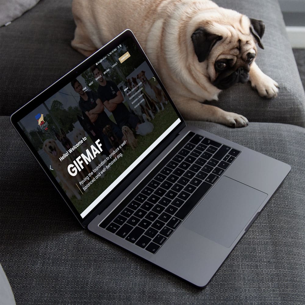 Laptop displaying a service-based business website, representing hvac web design services and digital solutions for niche industries